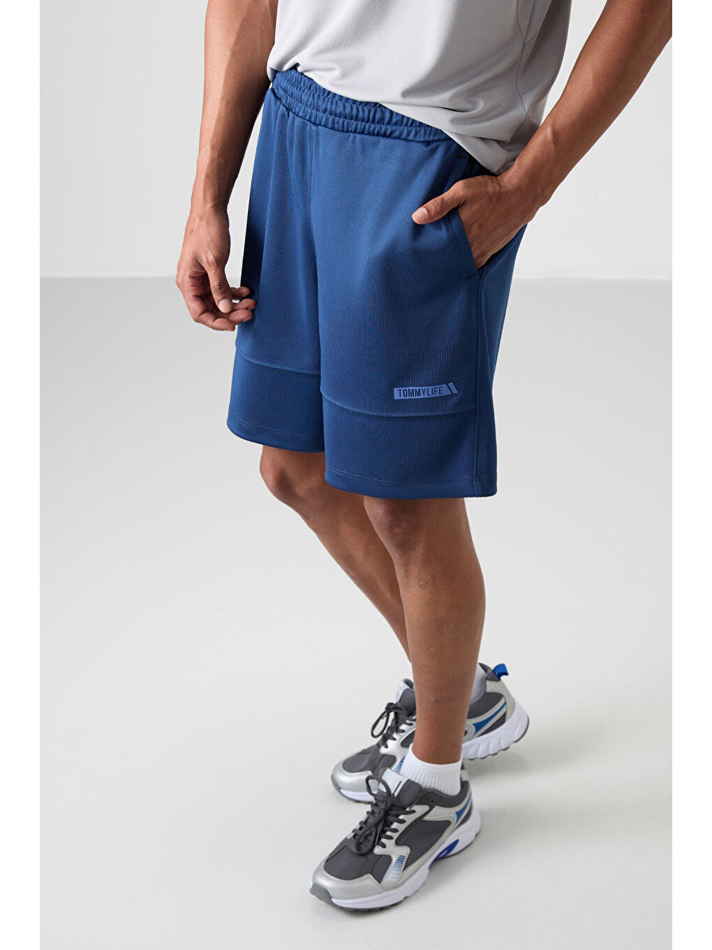 Mavi Parlament Polyester Kalın Yumuşak Comfort Fit Erkek Şort - 81272-1