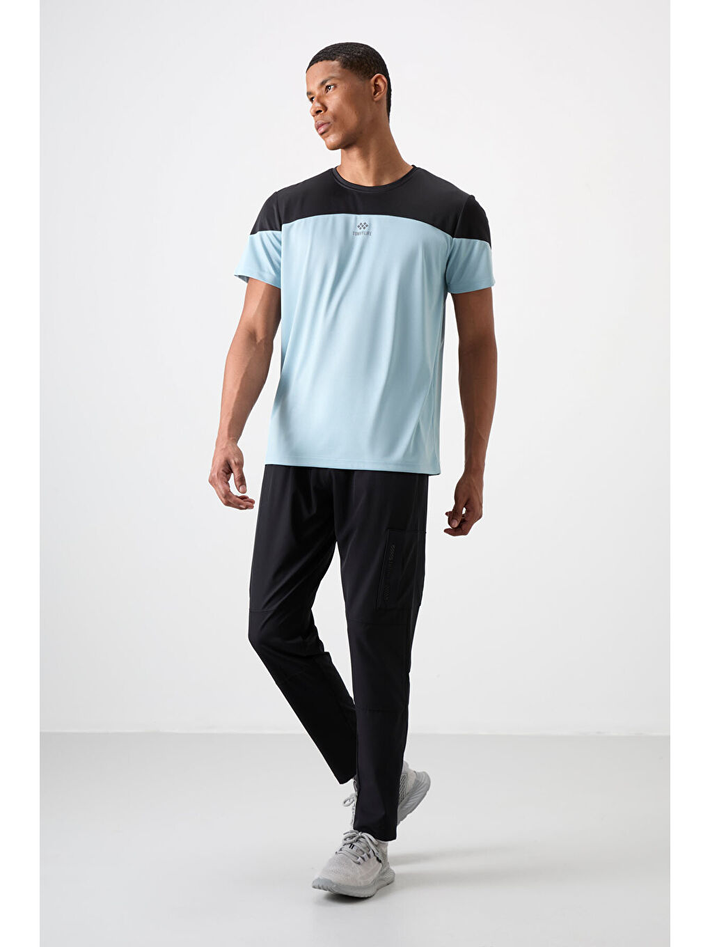 Siyah Polyester İnce Yumuşak Comfort Fit Erkek Eşofman Alt - 82120-2