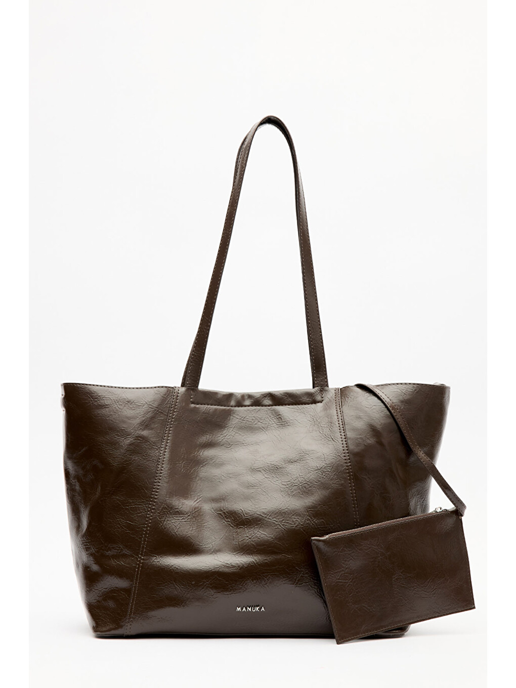 Square Tote Çanta Kahverengi-6