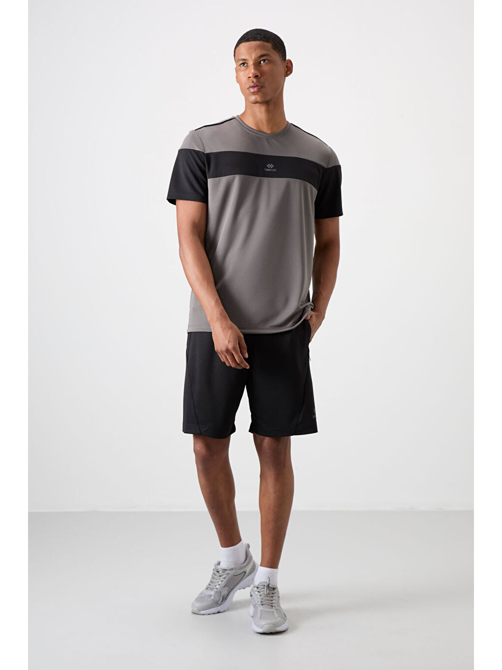 Siyah Polyester Kalın Yumuşak Comfort Fit Erkek Şort - 81273