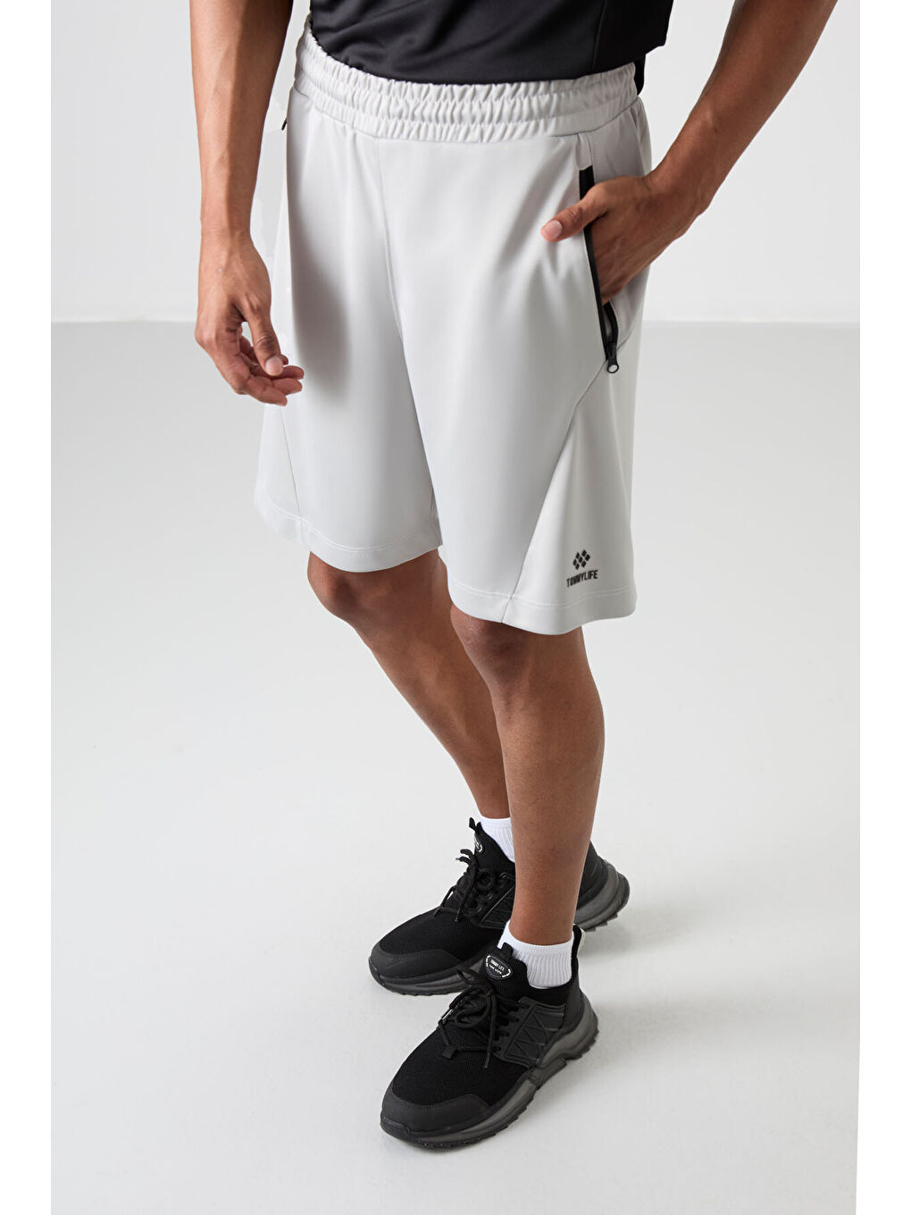 Bej Taş Polyester Kalın Yumuşak Comfort Fit Erkek Şort - 81273-1