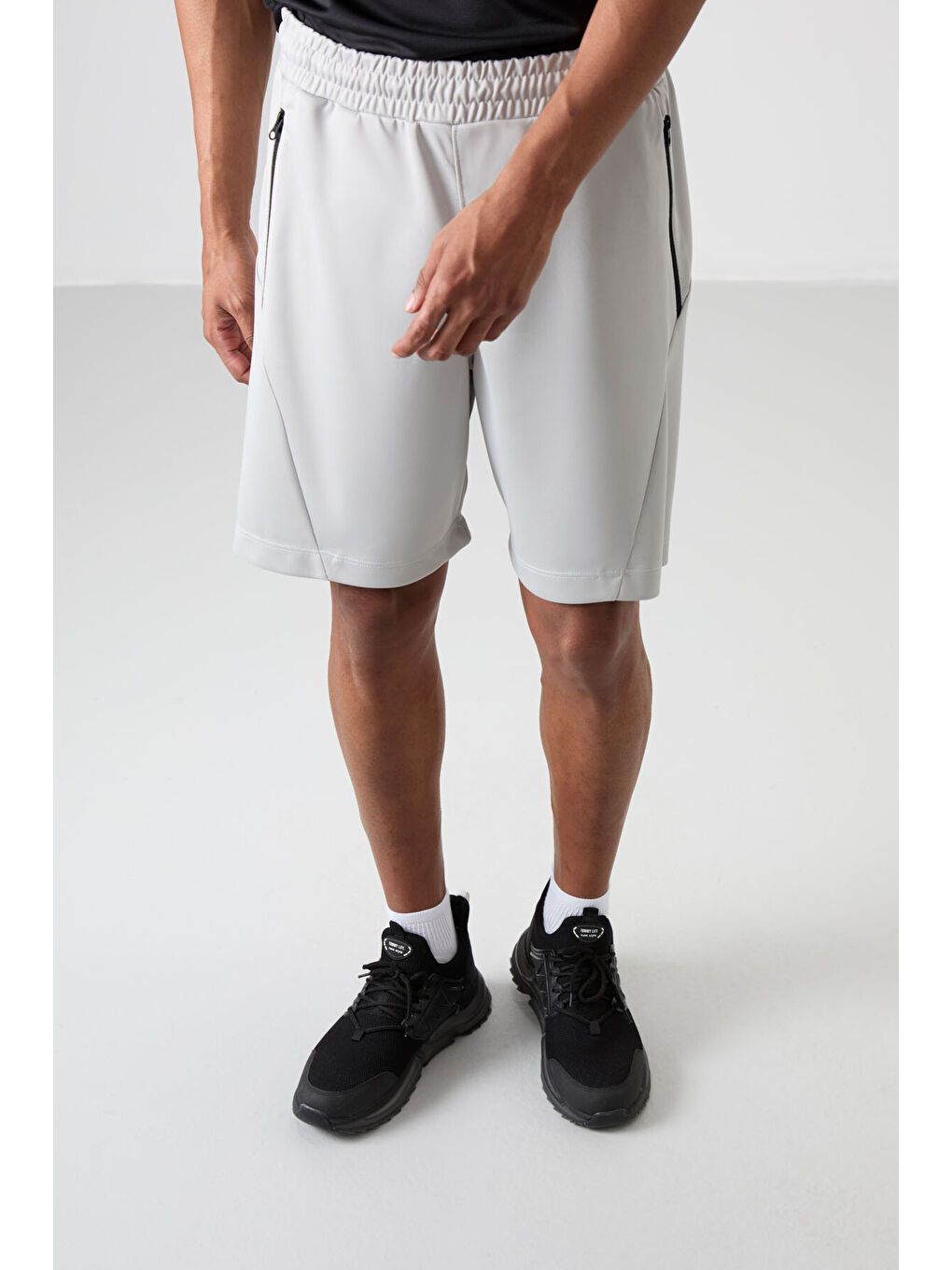 Bej Taş Polyester Kalın Yumuşak Comfort Fit Erkek Şort - 81273-2