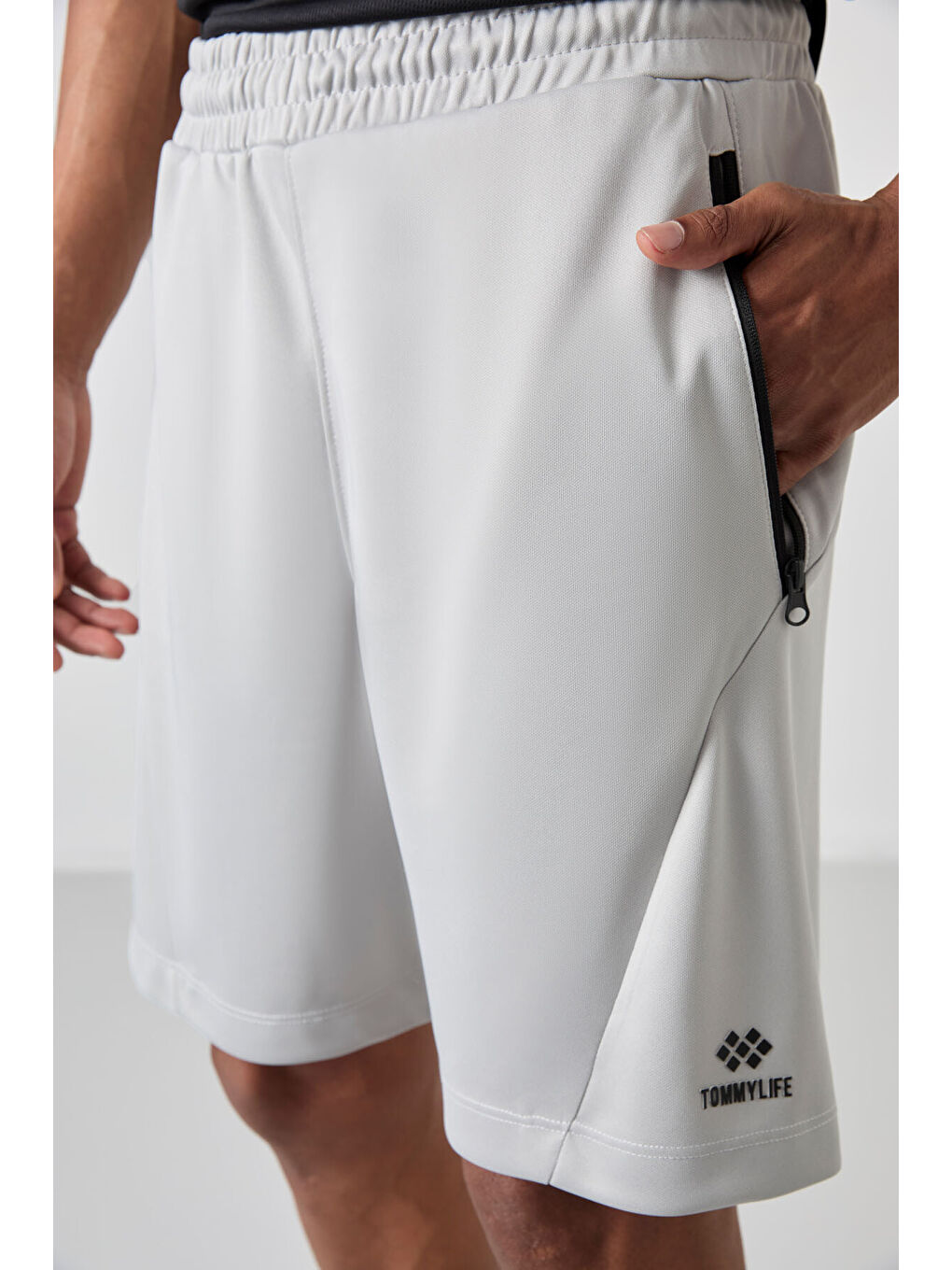 Bej Taş Polyester Kalın Yumuşak Comfort Fit Erkek Şort - 81273-3