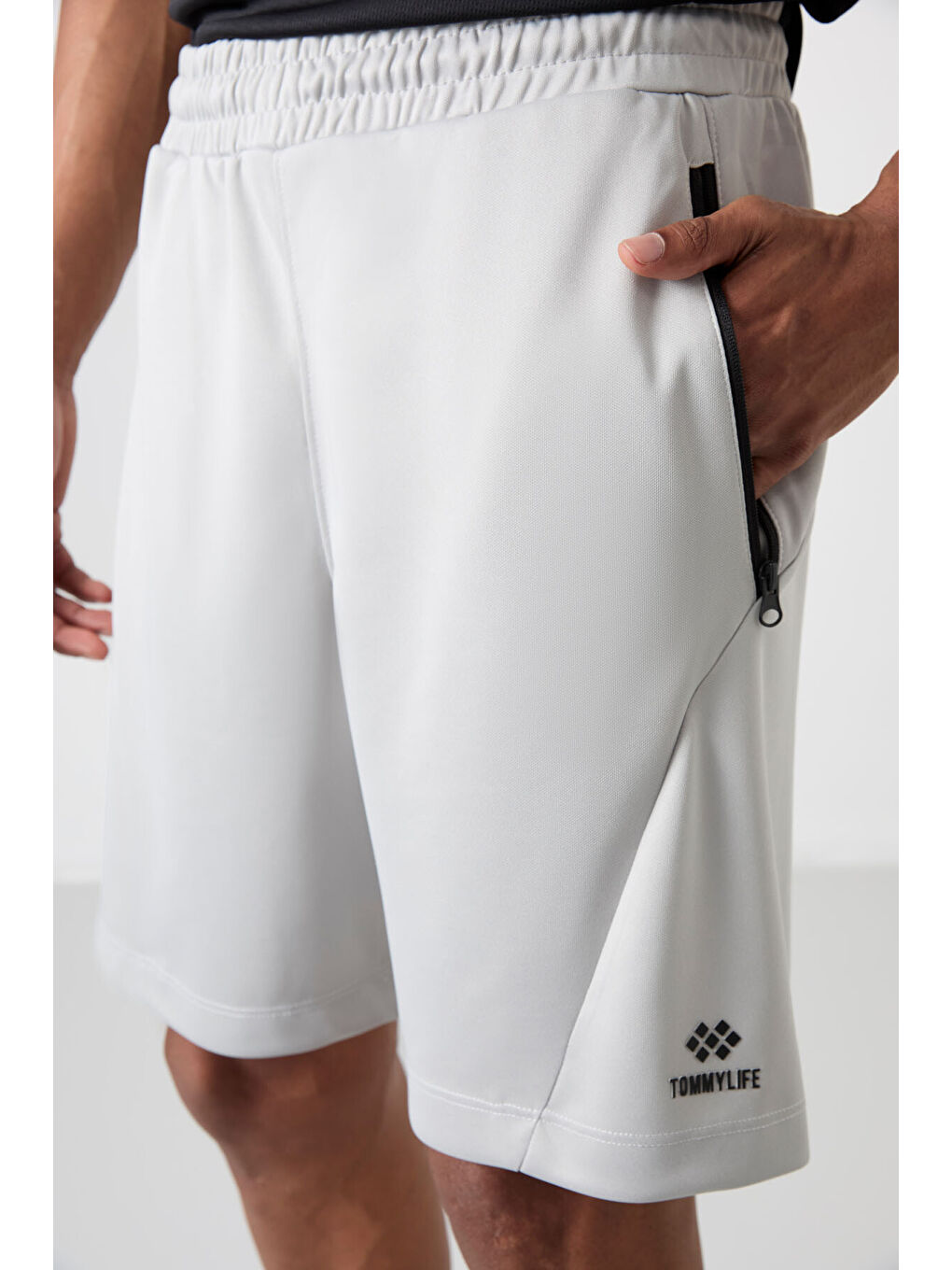 Bej Taş Polyester Kalın Yumuşak Comfort Fit Erkek Şort - 81273-4