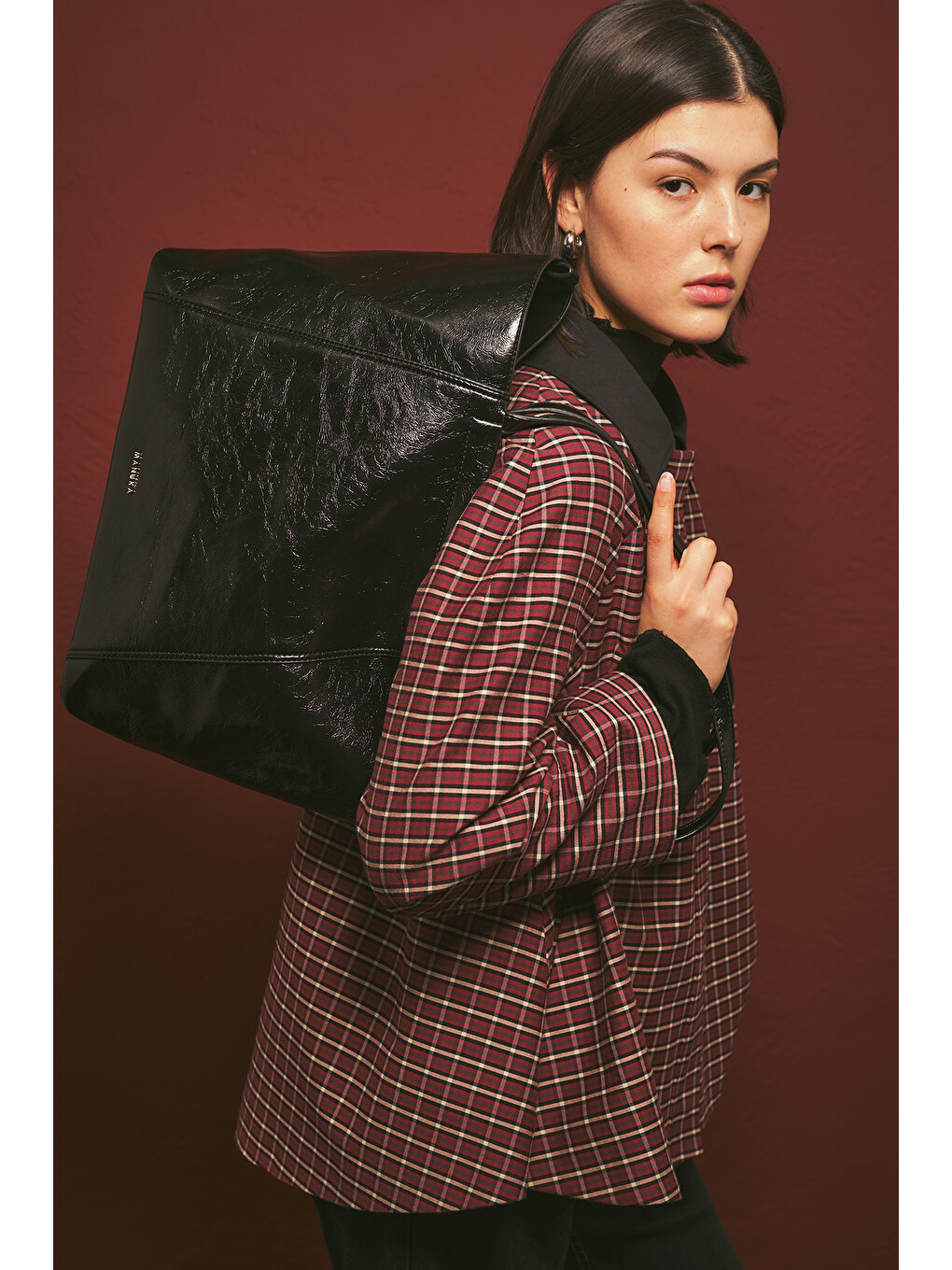 Square Tote Çanta Siyah