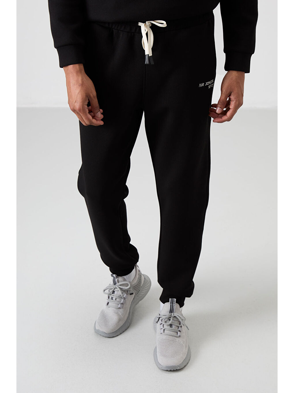 Lila Pamuklu Kalın Yumuşak Dokulu Comfort Fit Nakışlı Erkek Eşofman Takım - 85254-2