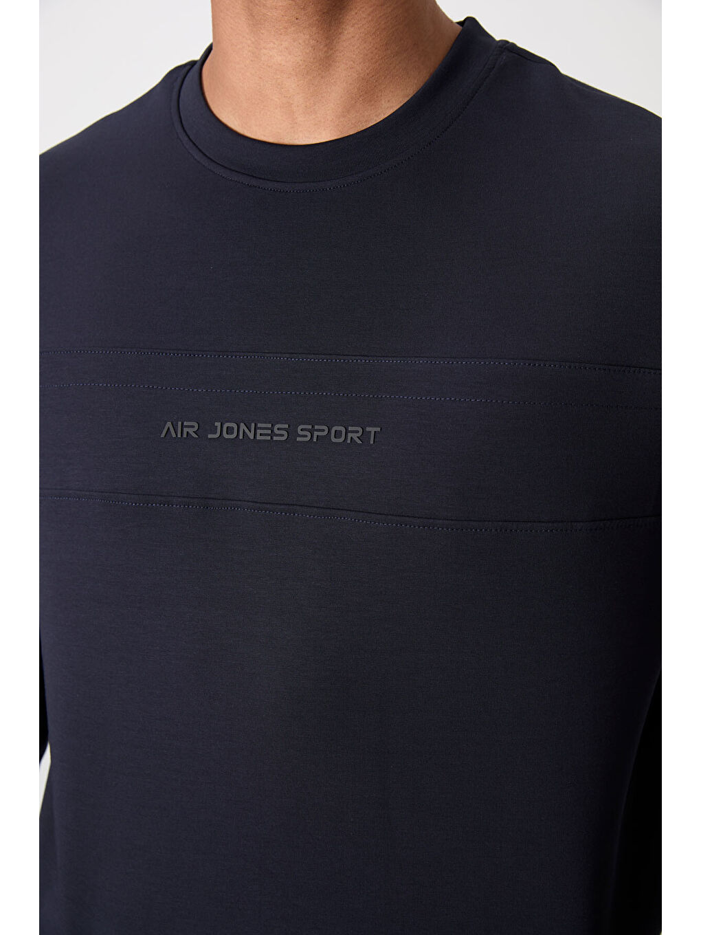 Lacivert Pamuklu Kalın Yumuşak Dokulu Comfort Fit Baskılı Erkek Eşofman Takım - 85253-2