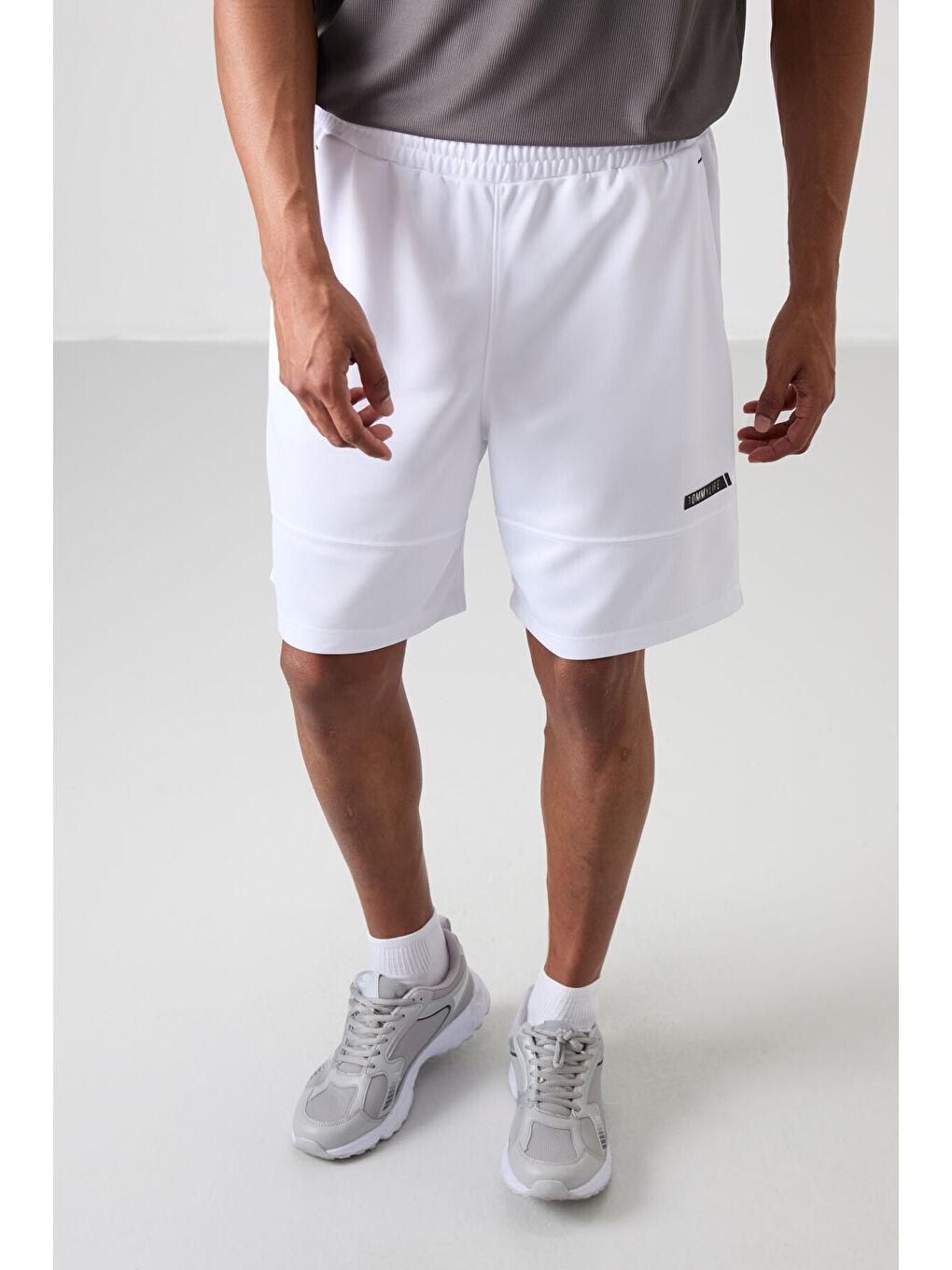 Beyaz Polyester Kalın Yumuşak Comfort Fit Erkek Şort - 81272-3