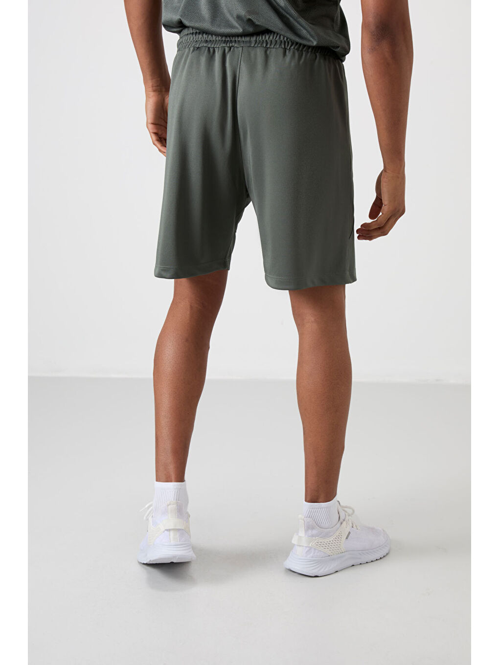 Haki Polyester Kalın Yumuşak Comfort Fit Erkek Şort - 81271-4