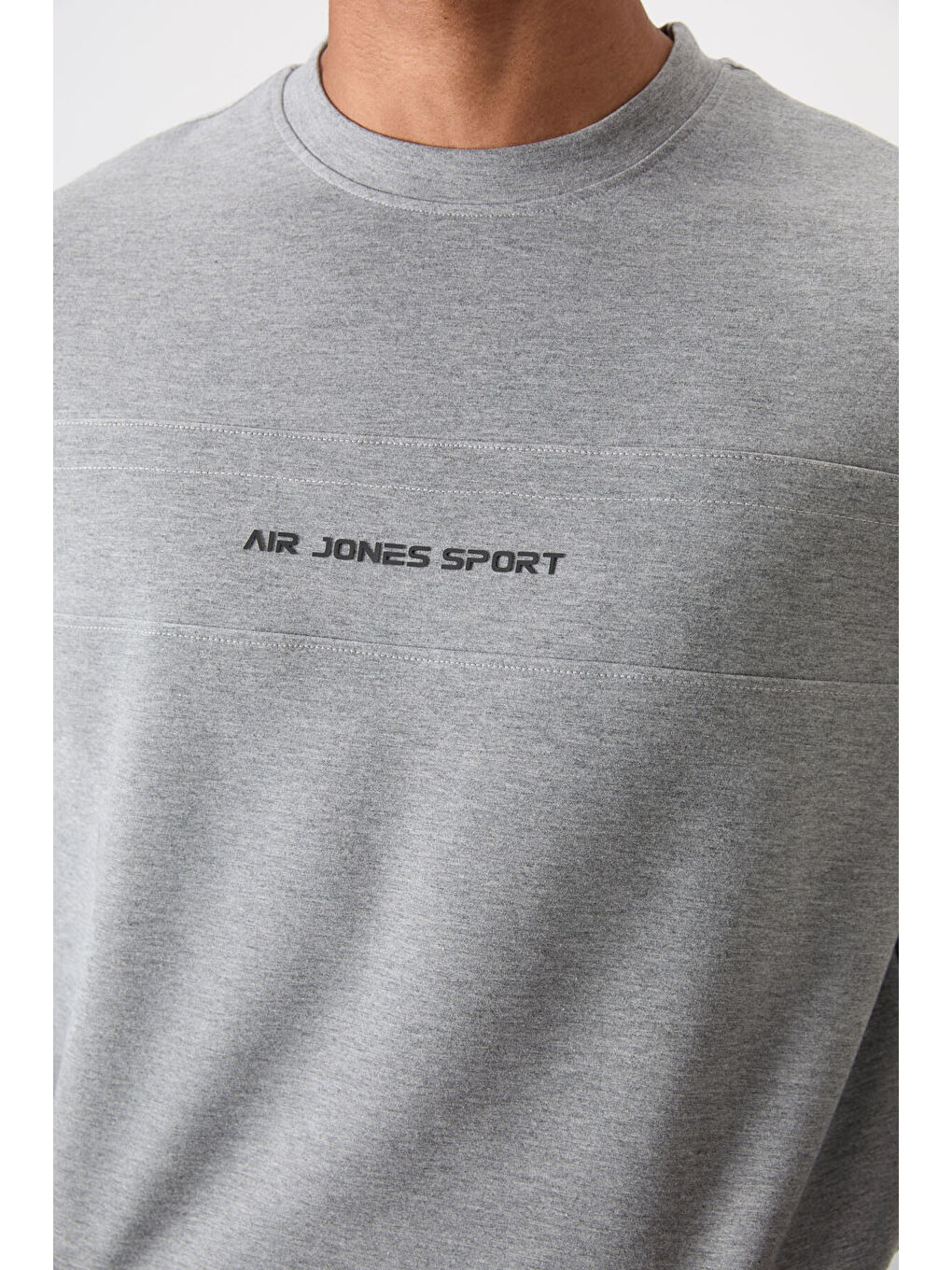 Gri Pamuklu Kalın Yumuşak Dokulu Comfort Fit Baskılı Erkek Eşofman Takım - 85253-4