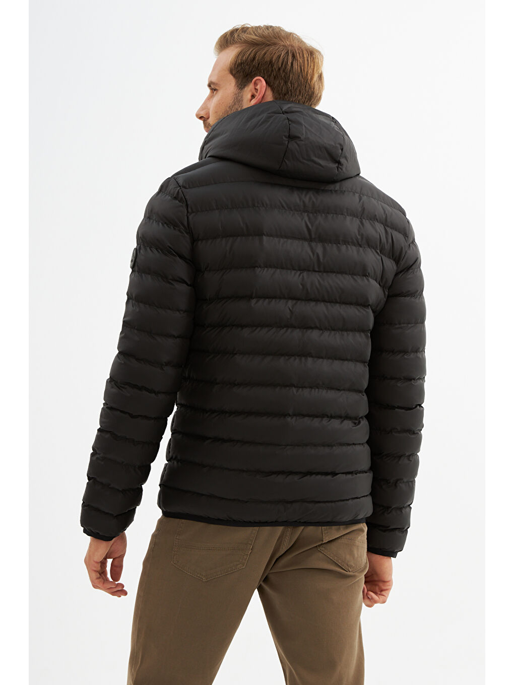 Danger Erkek Çıkarılabilir Kapüşonlu Basic Şişme Mont Siyah - 5