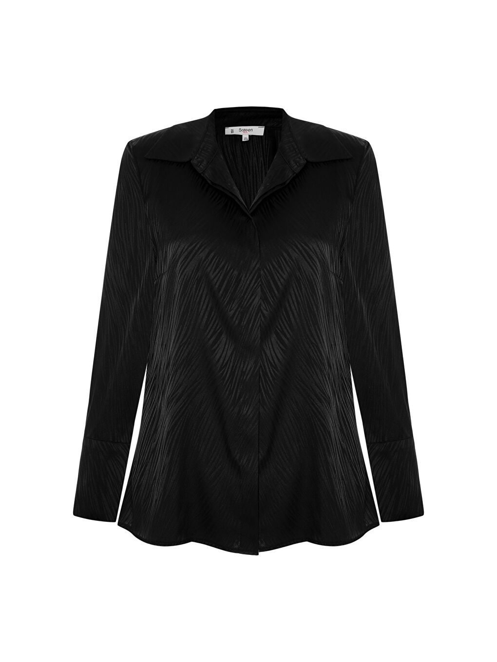 Zebra Desenli Gömlek - Siyah-6