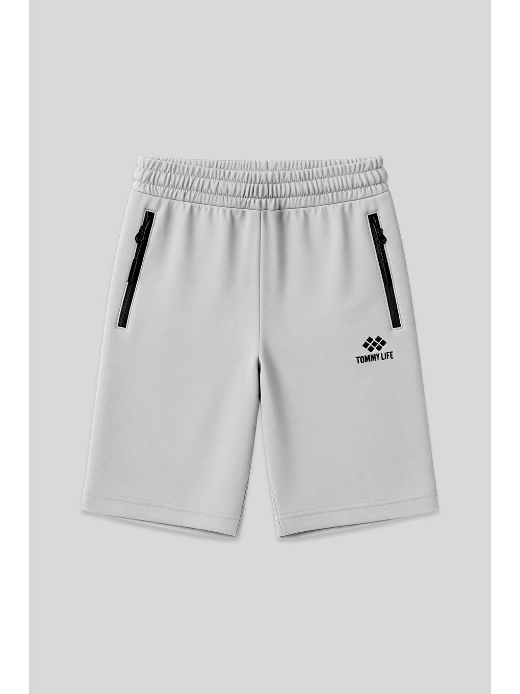 Bej Taş Gizli Fermuar Arka Cepli Bağcıklı Standart Kalıp Erkek Şort - 81136