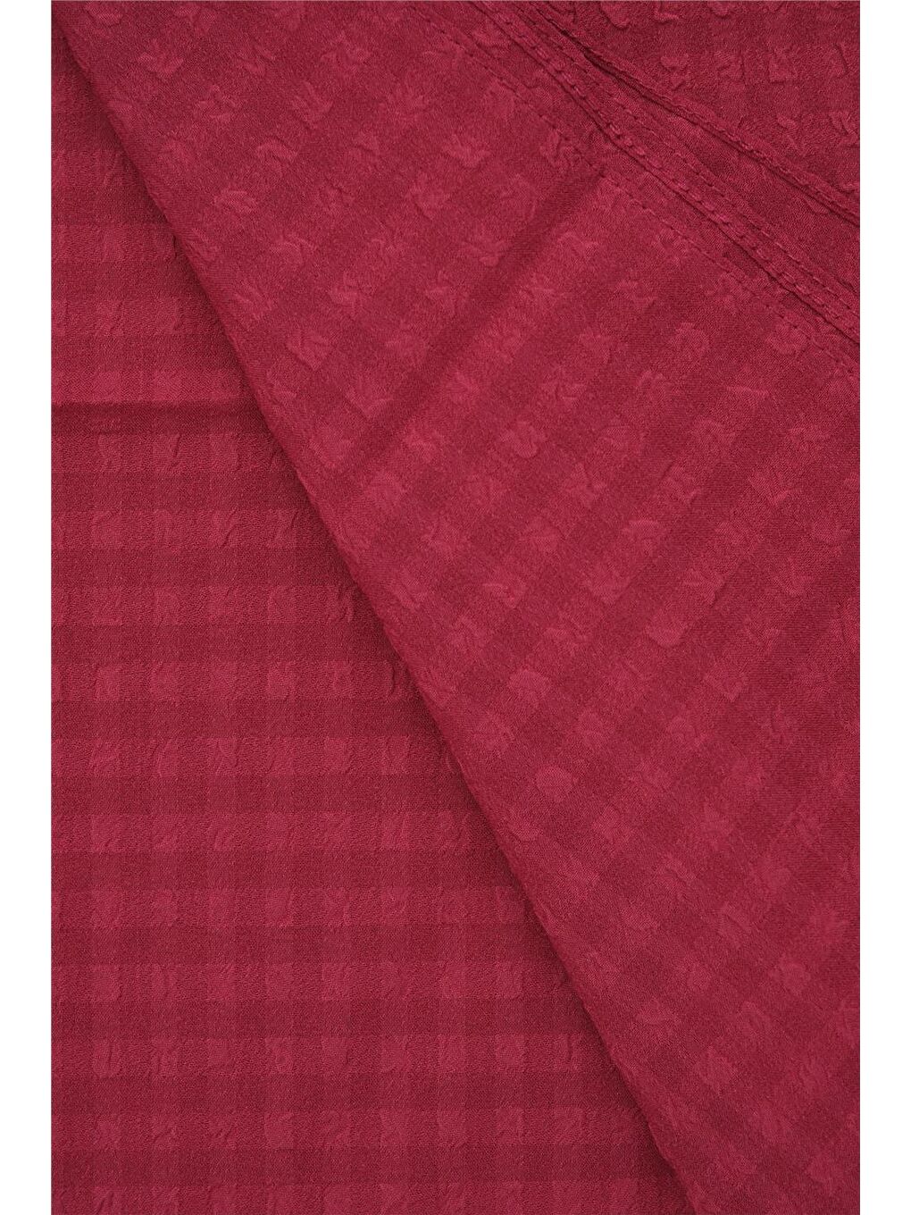 Bordo Trend Gofre Şal 21045-1