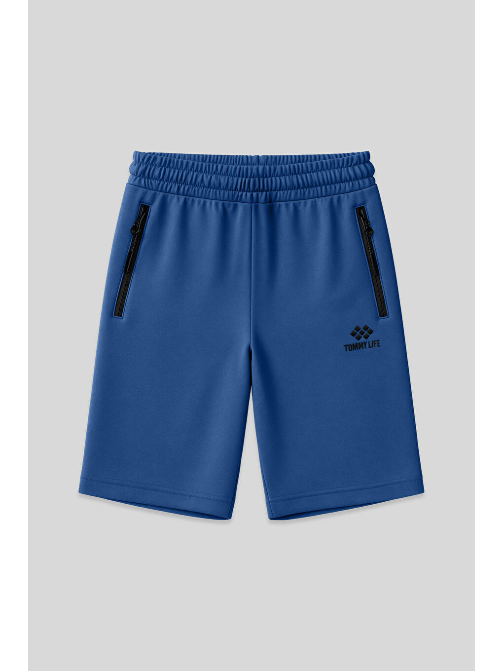 Mavi Parlament Gizli Fermuar Arka Cepli Bağcıklı Standart Kalıp Erkek Şort - 81136