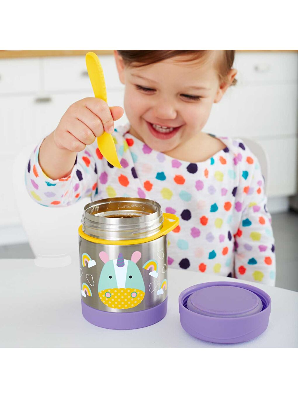 Paslanmaz Çelik Mama Saklama Termosu Set-2