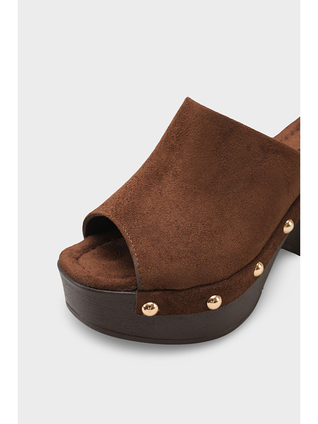 Kahverengi Cornelle Platform Tek Bantlı Kadın Sabo Terlik-2