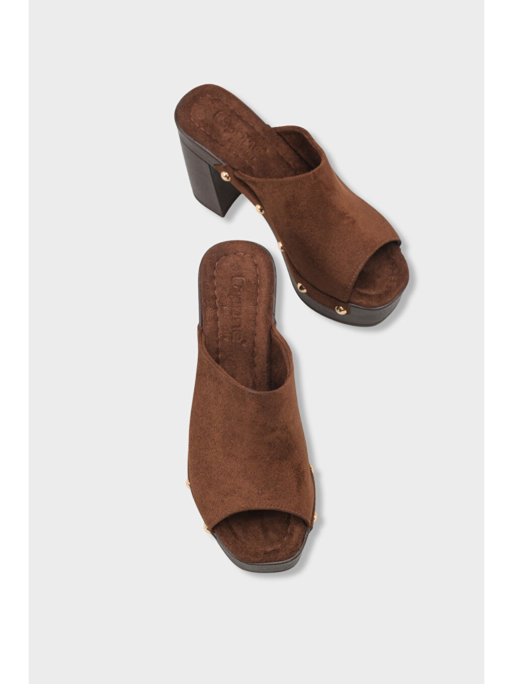 Kahverengi Cornelle Platform Tek Bantlı Kadın Sabo Terlik-5