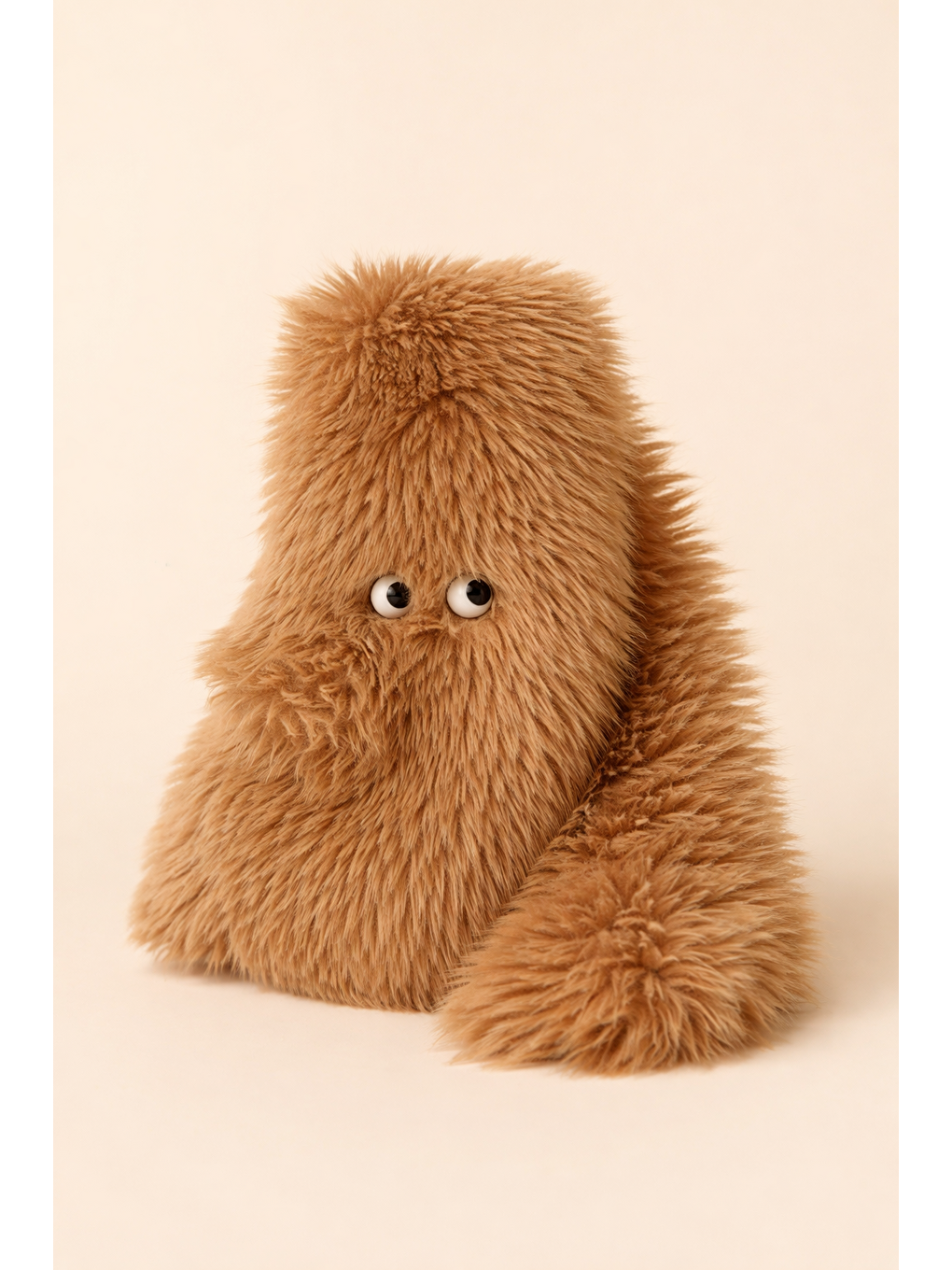 Göz Nakışlı Pelüş Atkı Kahverengi-1