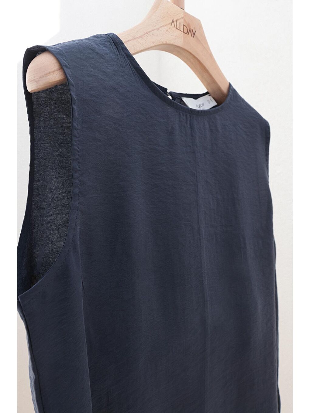 İndigo-Basic Sıfır Kol İçlik Tunik-5