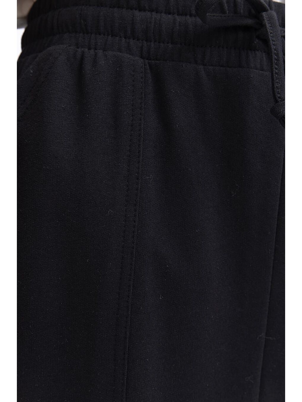 Siyah Pamuklu İki Cepli Etek-3