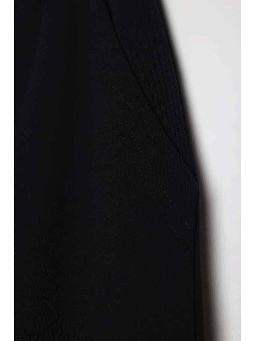 Siyah Pamuklu İki Cepli Etek-4