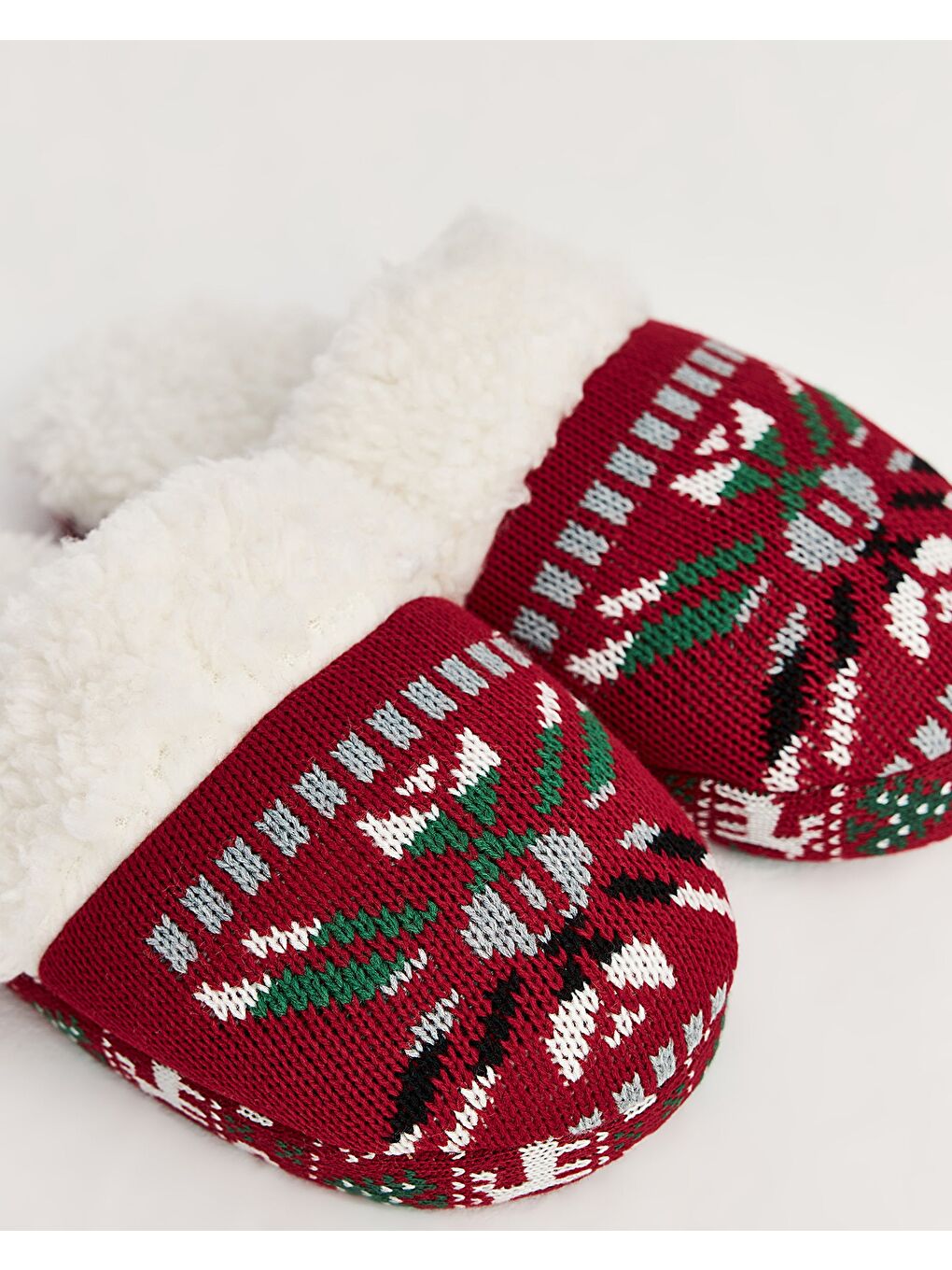 Bordo Kadın Triko Ev Terliği - NEVİ-B-3