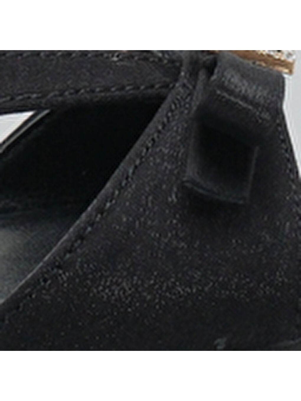 Siyah Vivia Sivri Burunlu Taşlı Tokalı Saten Orta Topuklu Kadın Terlik-6