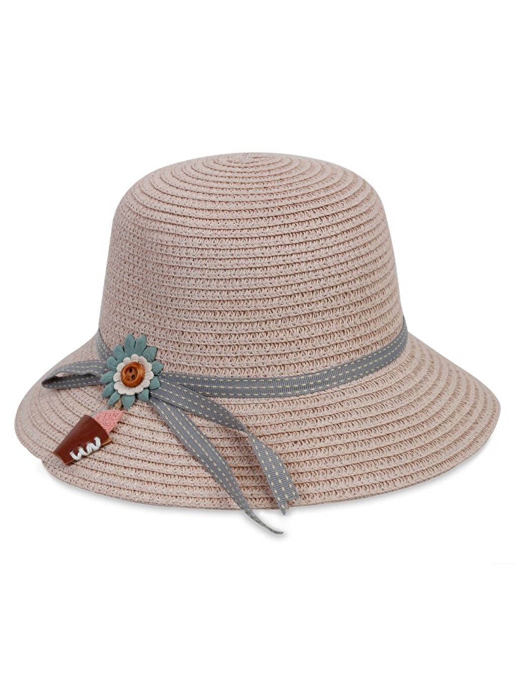 Girls 6-9 Yaş Kız Çocuk Hasır Şapka - Pembe-1