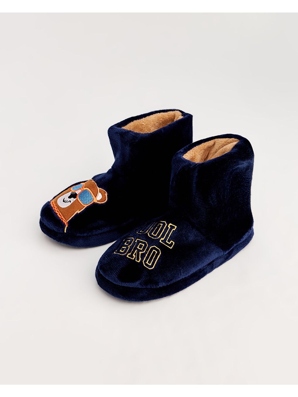 Lacivert Erkek Nakışlı Panduf - COOL BRO