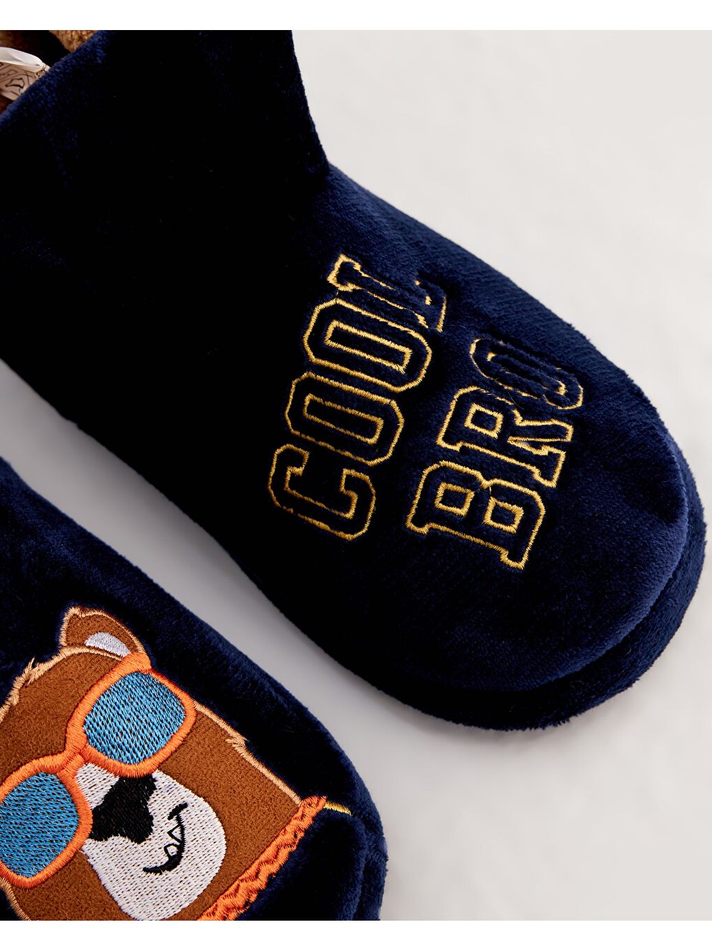 Lacivert Erkek Nakışlı Panduf - COOL BRO-5