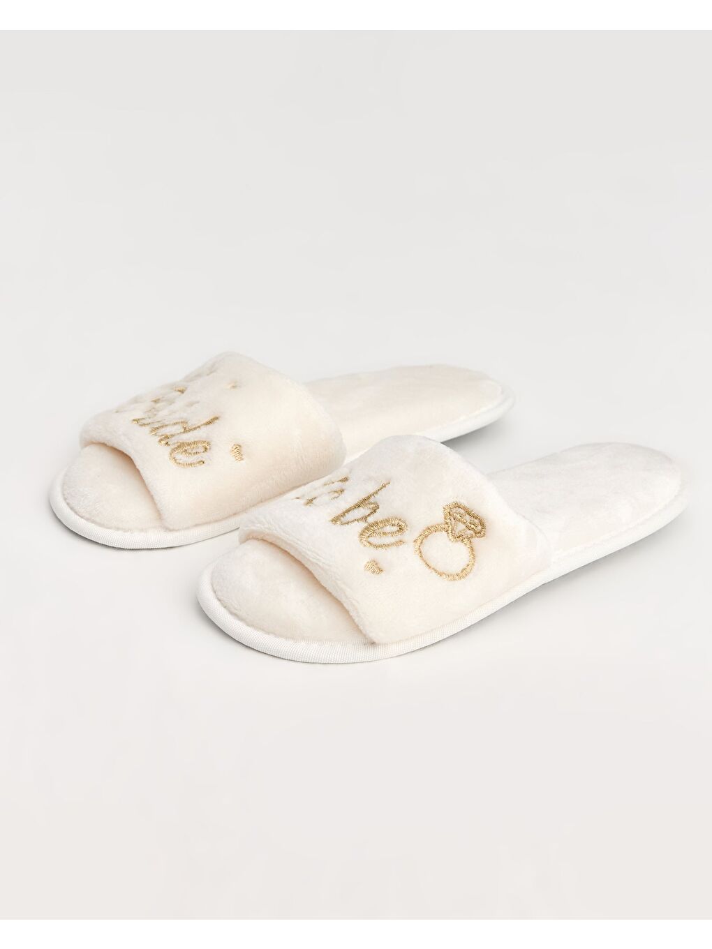 Beyaz Kadın Gelin Terliği - BRIDE TO BE