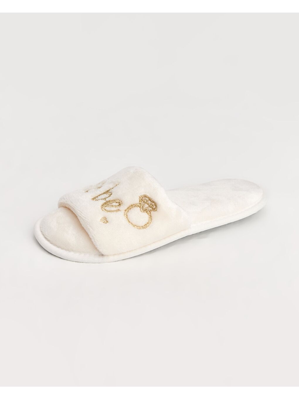 Beyaz Kadın Gelin Terliği - BRIDE TO BE-4