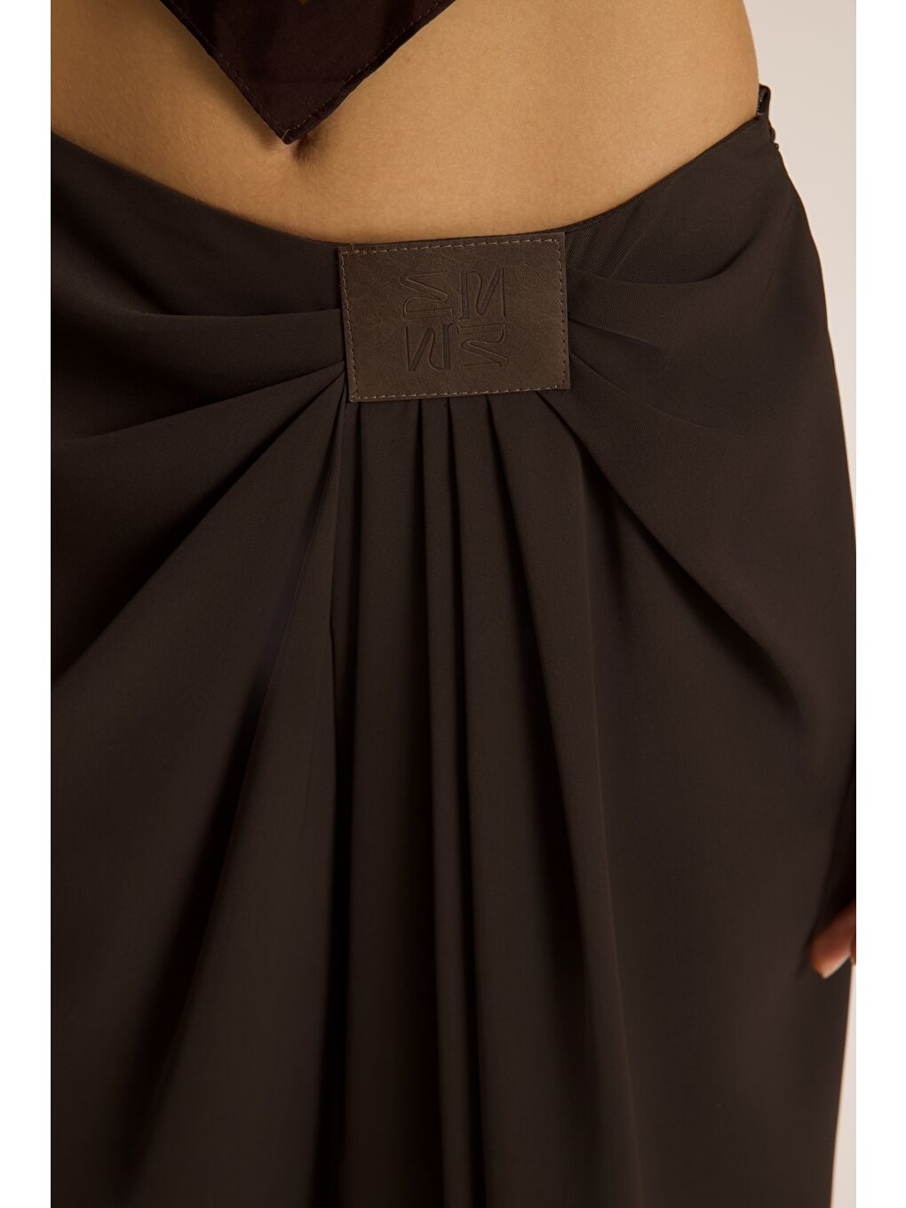 Kahverengi Loose Pile Detaylı Koyu Kahve Dökümlü Pantolon-9