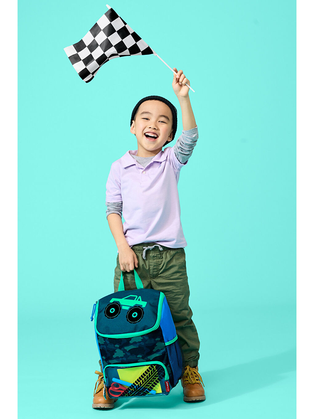 Karışık Spark Style Çocuk Sırt Çantası Kamyon-3