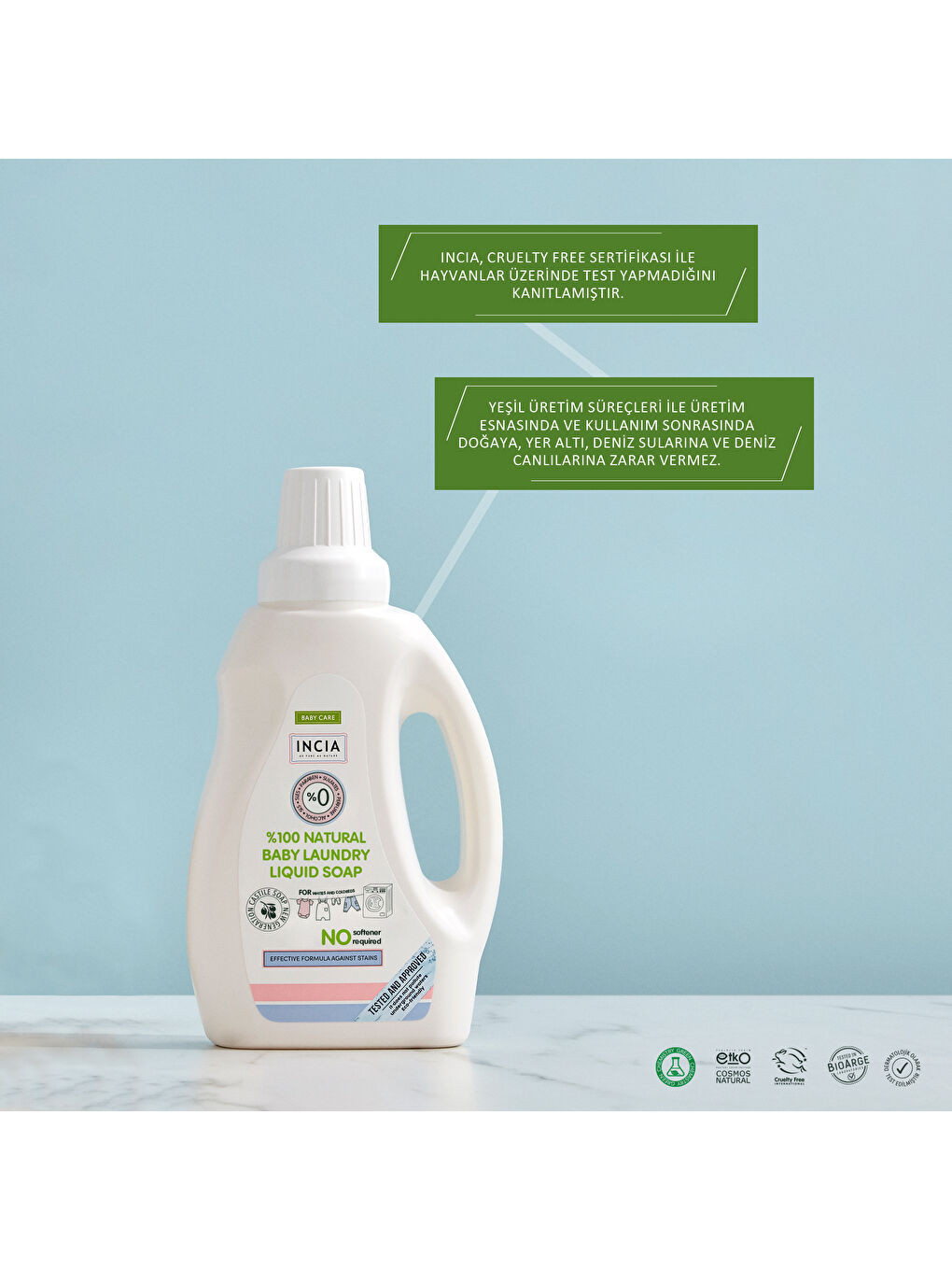 %100 Doğal Bebek Çamaşır Sabunu Bitkisel Deterjan Kendinden Yumuşatıcılı Lavanta 750 ml-6