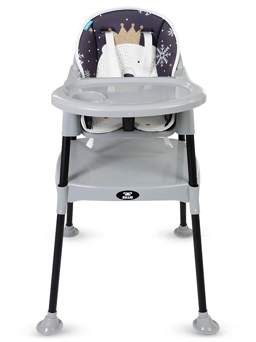 Platin 3 in 1 Mama Sandalyesi - Krem Gri-1