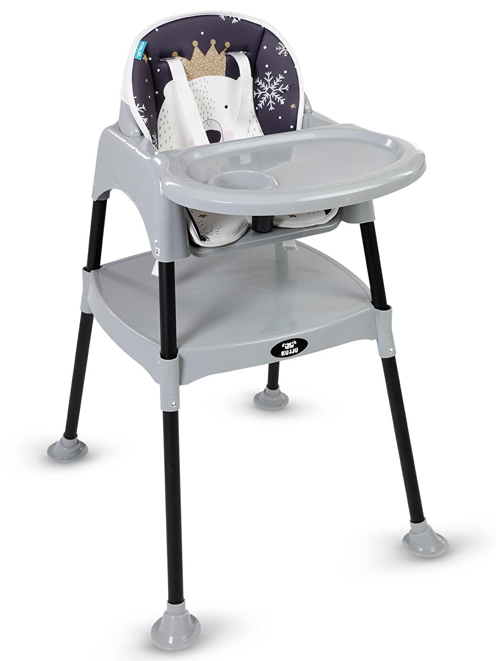 Platin 3 in 1 Mama Sandalyesi - Krem Gri-4