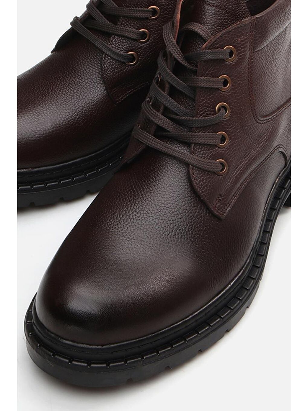 Kahverengi Hakiki Deri Kahve Erkek Günlük Bot-3