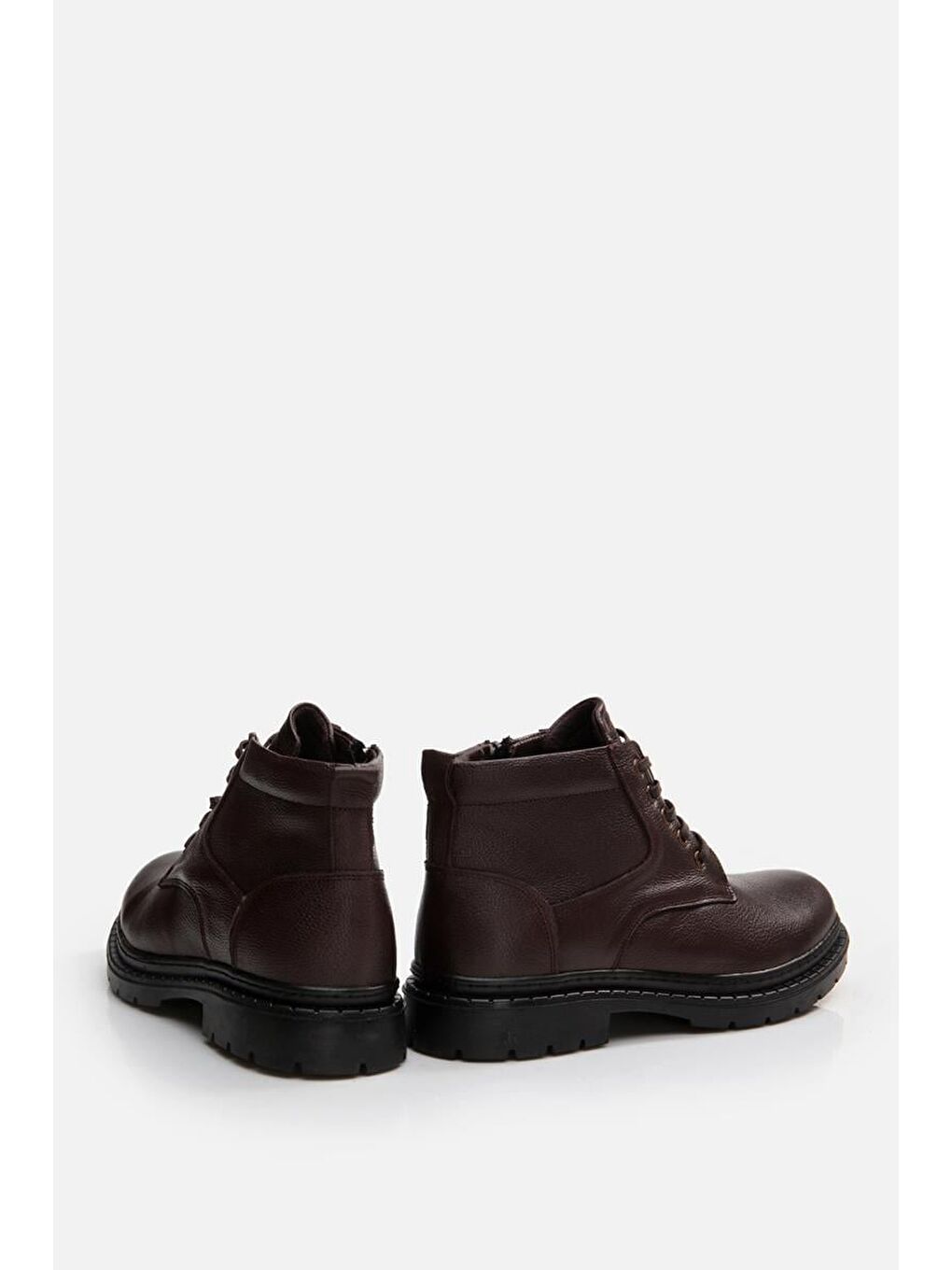 Kahverengi Hakiki Deri Kahve Erkek Günlük Bot-4