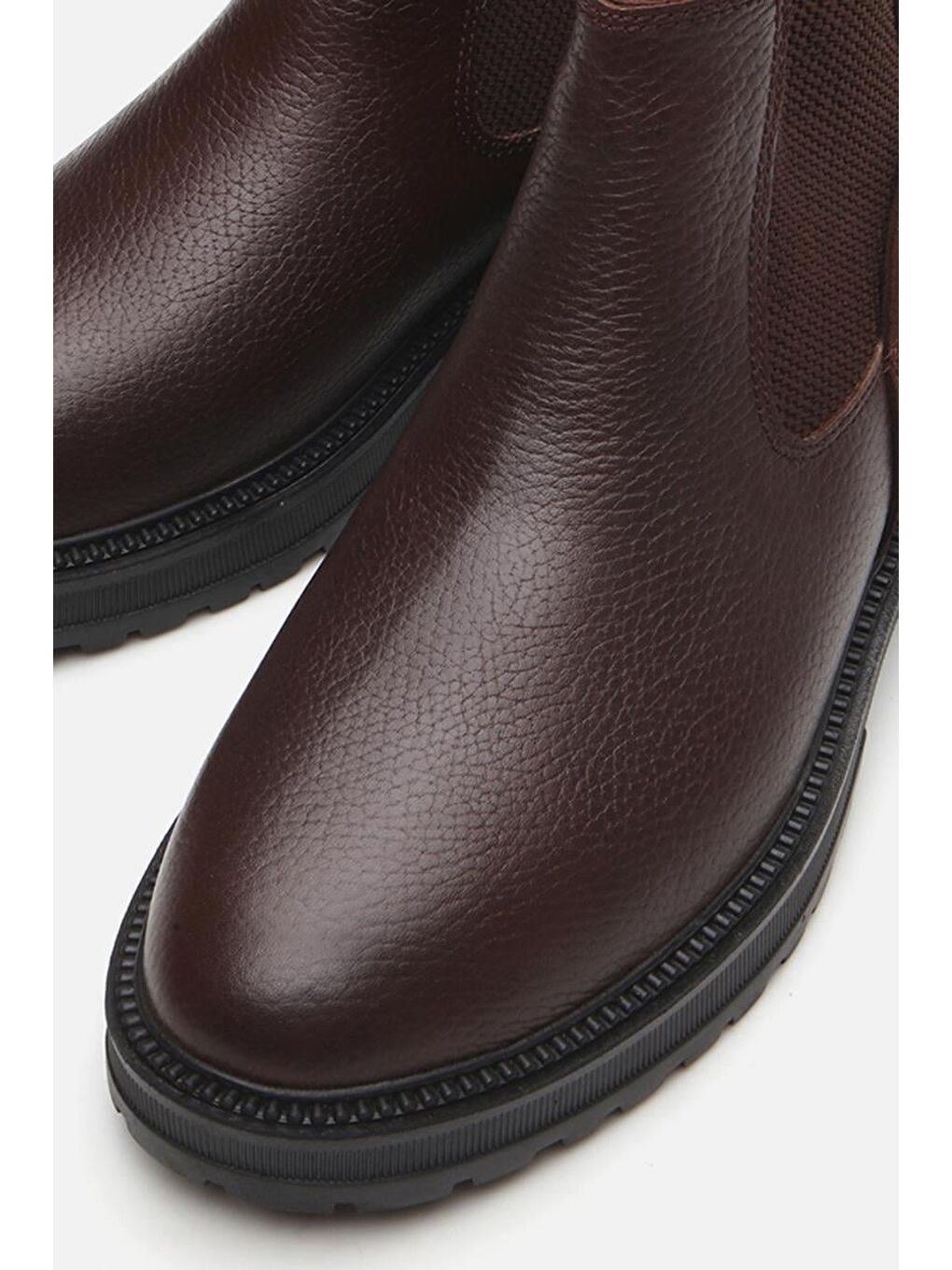 Kahverengi Hakiki Deri Kahve Erkek Günlük Bot-3