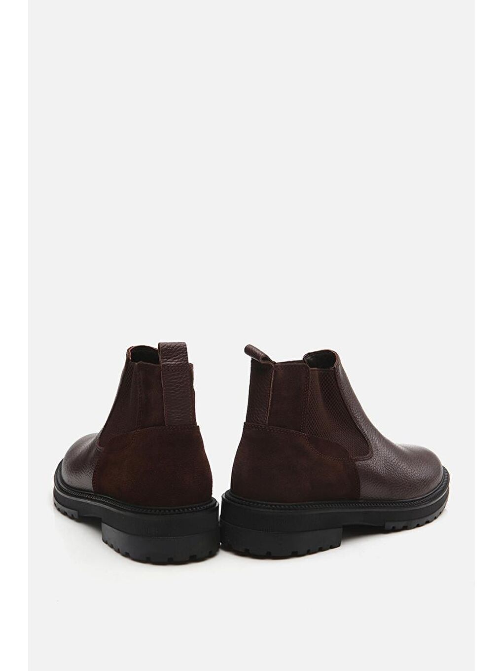 Kahverengi Hakiki Deri Kahve Erkek Günlük Bot-4