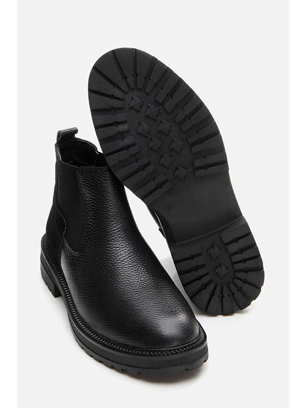 Hakiki Deri Siyah Erkek Günlük Bot-5