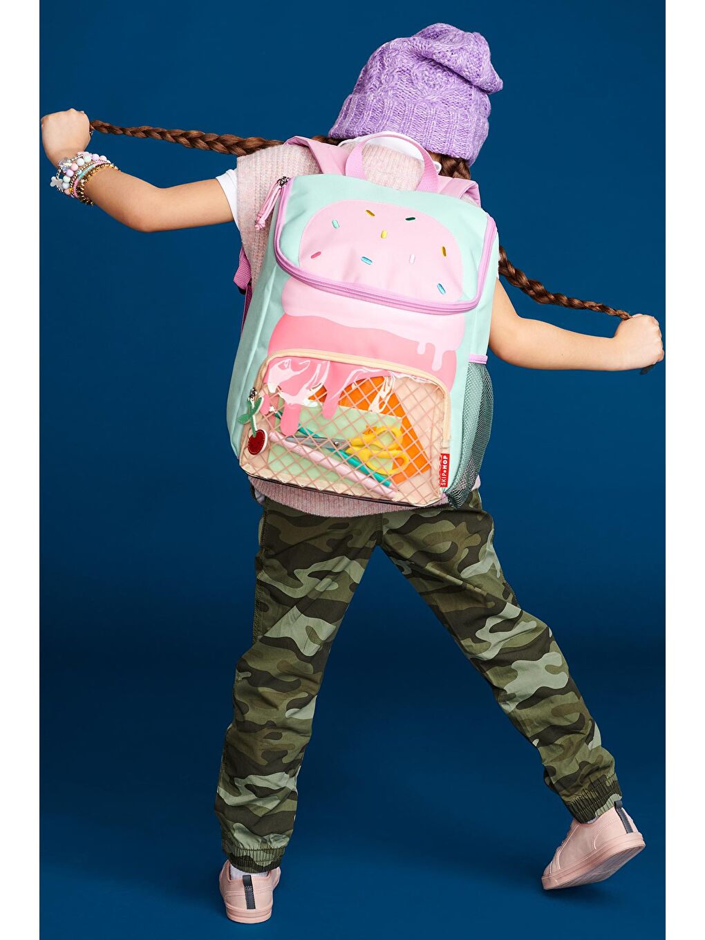 Karışık Çocuk Büyük Boy Sırt Çantası Dondurma-6