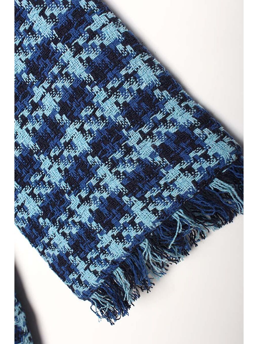 İndigo Kadife Düğmeli Gömlek Yaka Tüvit Ceket-5