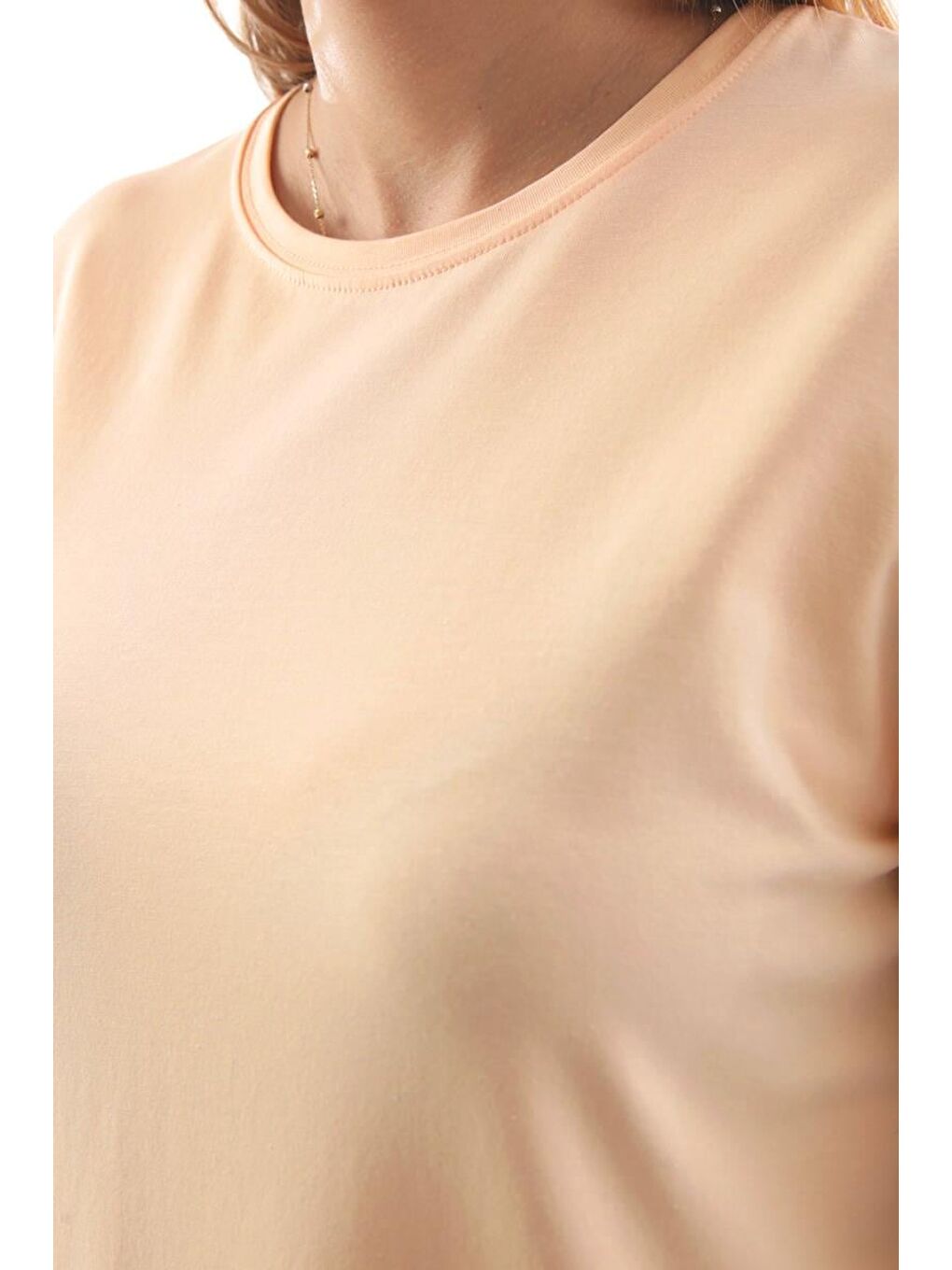 Bej Ten Basic Pamuklu Süprem Sweat Tunik-4