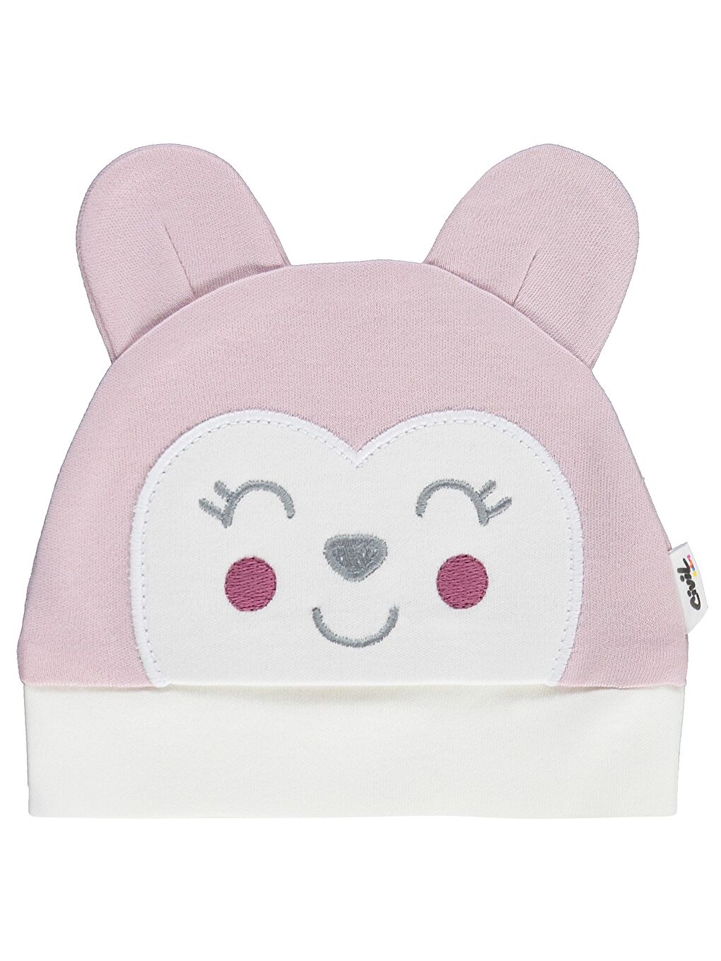 Baby Maymun Kafa Nakış Unisex Kulaklı Bere - Pembe