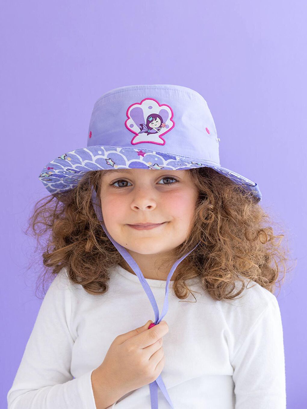 Mor Çocuk Şapkası Küçük Deniz Kızı