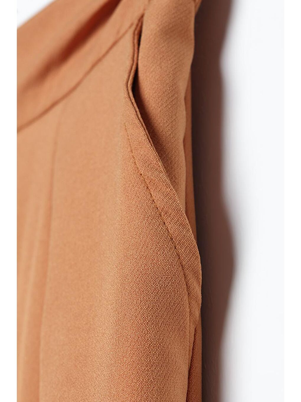 Sarı Hardal-Paçası Yırtmaçlı Pantolon-4