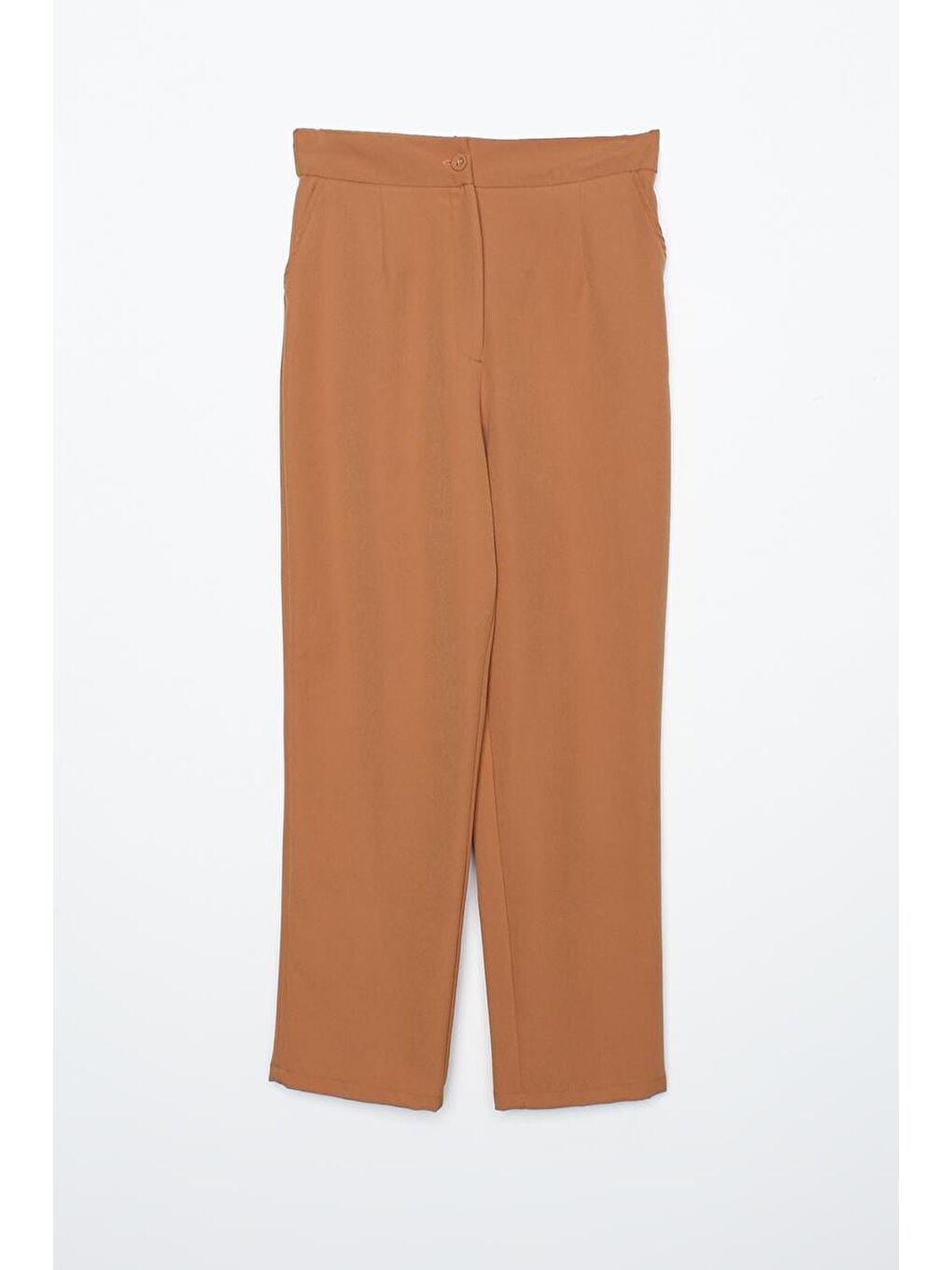 Sarı Hardal-Paçası Yırtmaçlı Pantolon-5